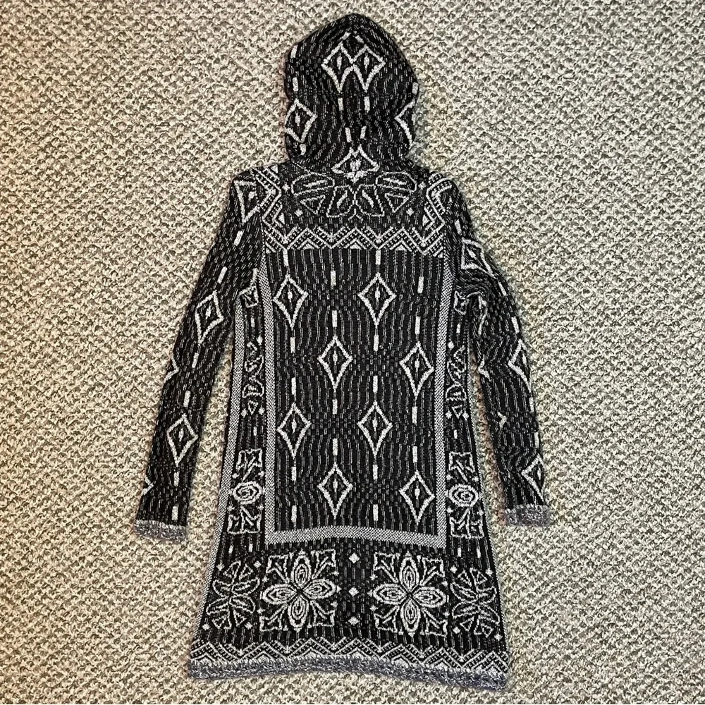Free People Kai Open Front Pom Pom Tassel Tie Hooded Duster Cardigan - Picture 4 of 14